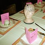 Teen-Beat 18th Anniversary menus and centerpieces heads